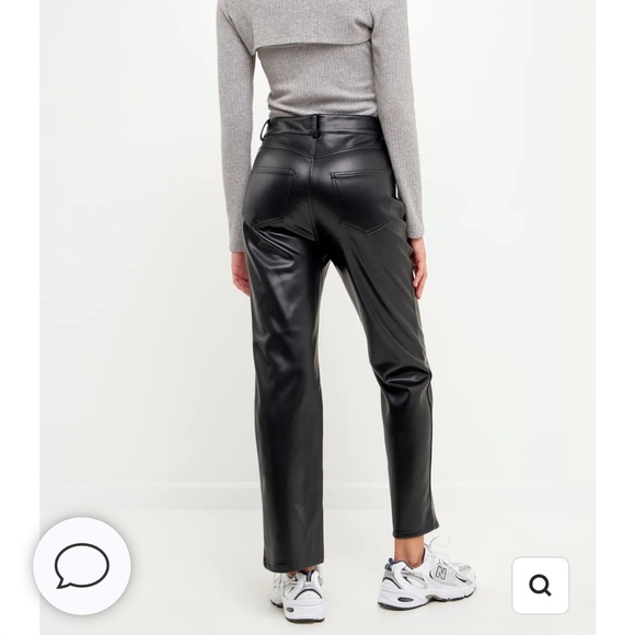 Grey Lab NWT high waist pu leather pants size S - Picture 2 of 12
